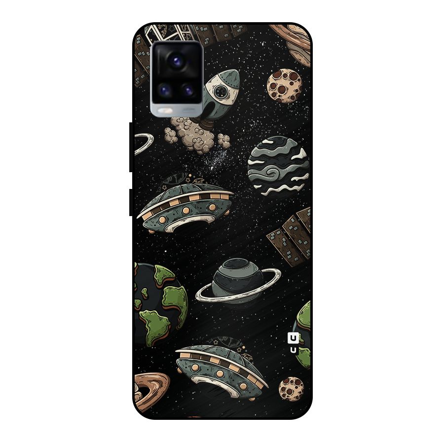 Cosmos Night Sky Anime Pattern Metal Back Case for Vivo V20