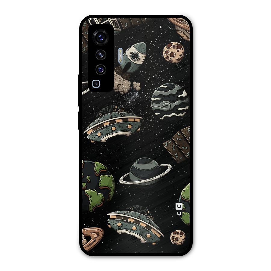 Cosmos Night Sky Anime Pattern Metal Back Case for Vivo X50