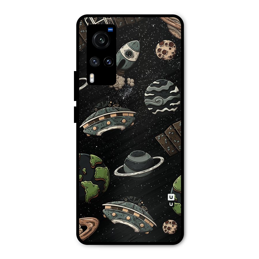 Cosmos Night Sky Anime Pattern Metal Back Case for Vivo X60