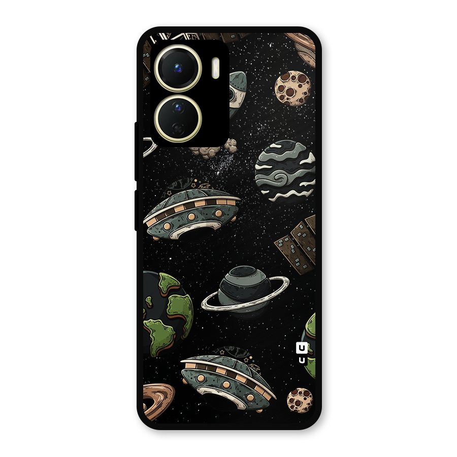 Cosmos Night Sky Anime Pattern Metal Back Case for Vivo Y16