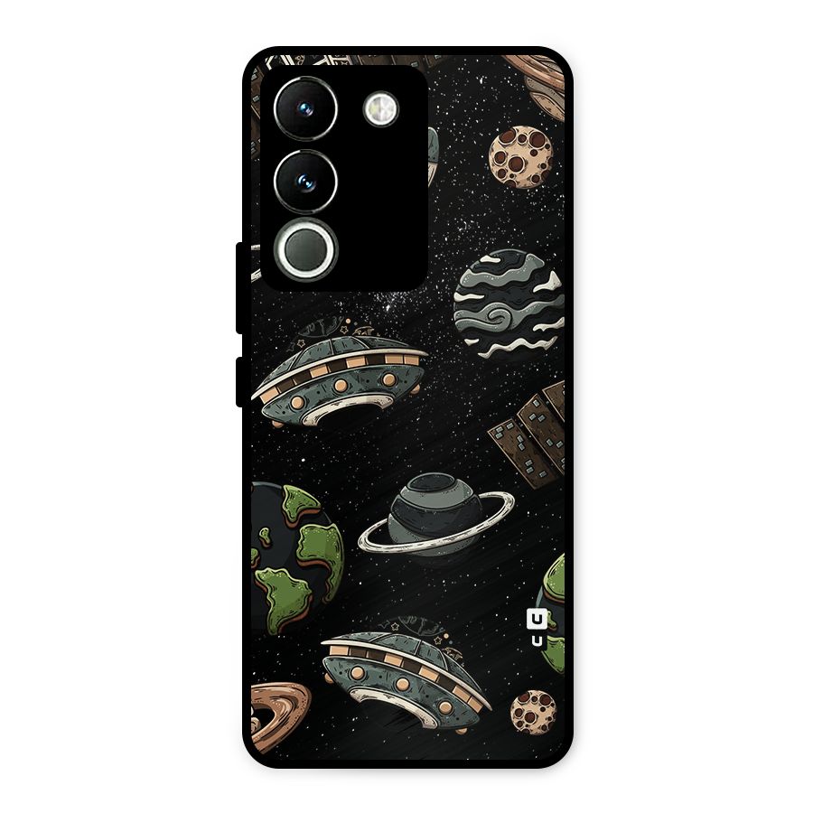 Cosmos Night Sky Anime Pattern Metal Back Case for Vivo Y200