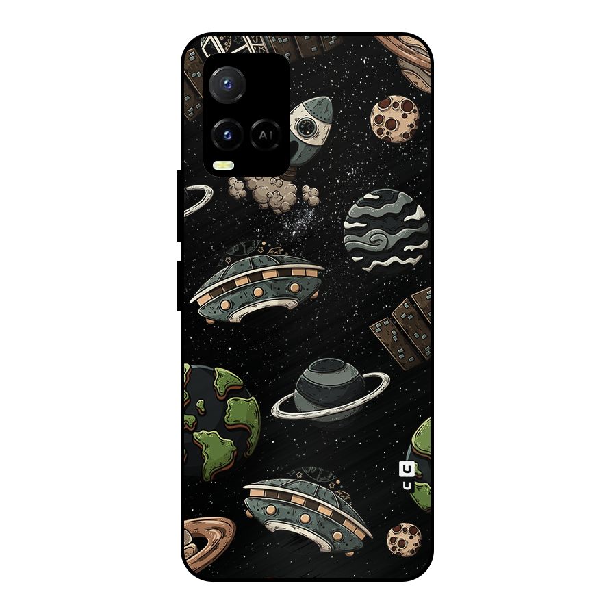 Cosmos Night Sky Anime Pattern Metal Back Case for Vivo Y21T