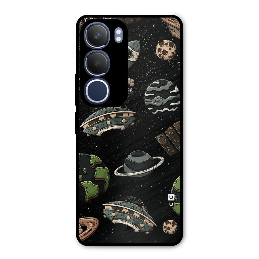 Cosmos Night Sky Anime Pattern Metal Back Case for Vivo Y29