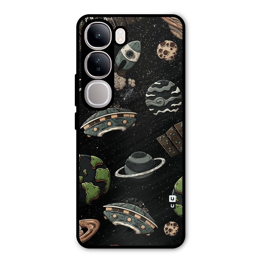 Cosmos Night Sky Anime Pattern Metal Back Case for Vivo Y300