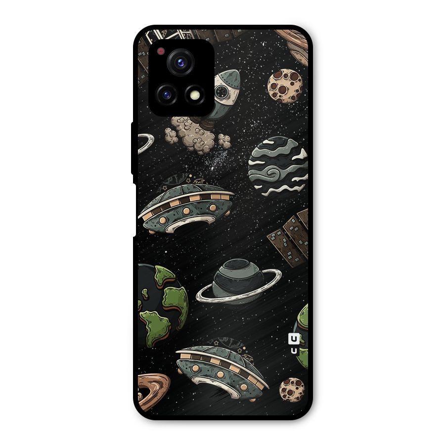 Cosmos Night Sky Anime Pattern Metal Back Case for Vivo Y72 5G