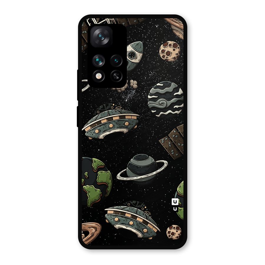Cosmos Night Sky Anime Pattern Metal Back Case for Xiaomi 11i 5G