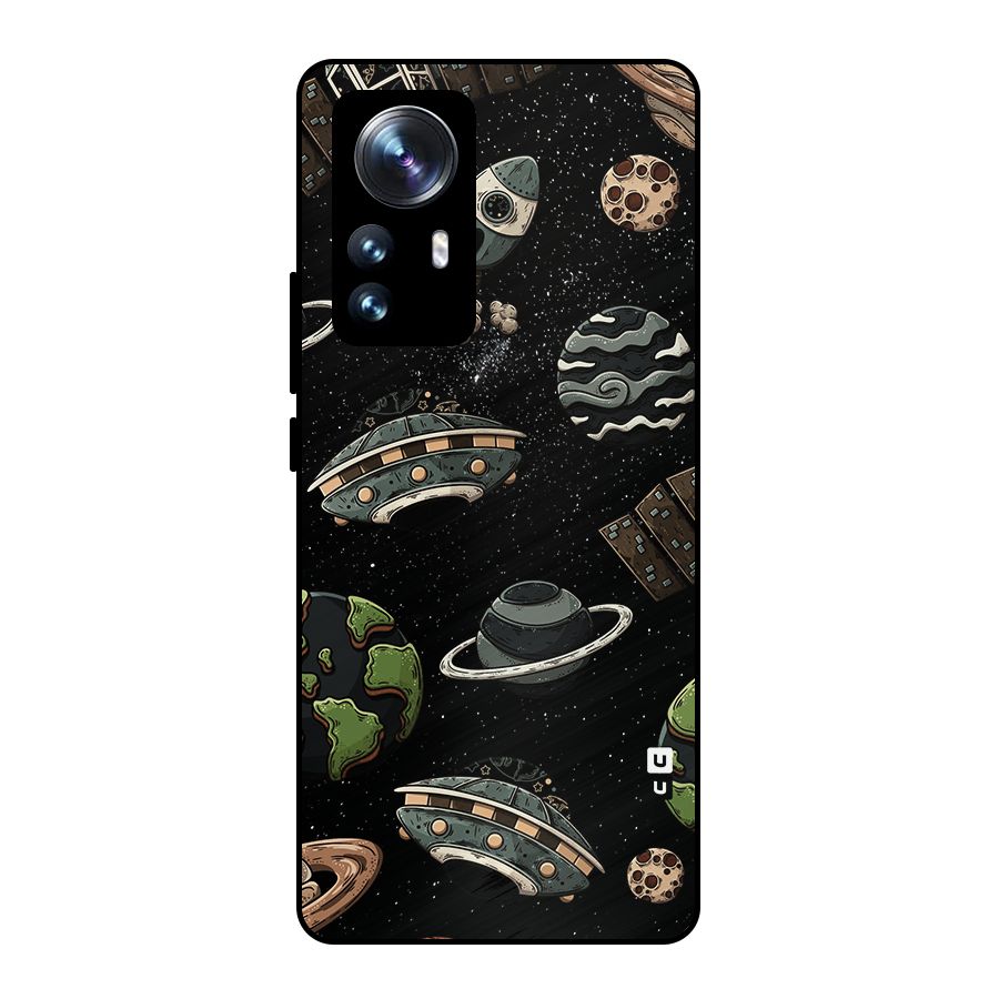 Cosmos Night Sky Anime Pattern Metal Back Case for Xiaomi 12 Pro