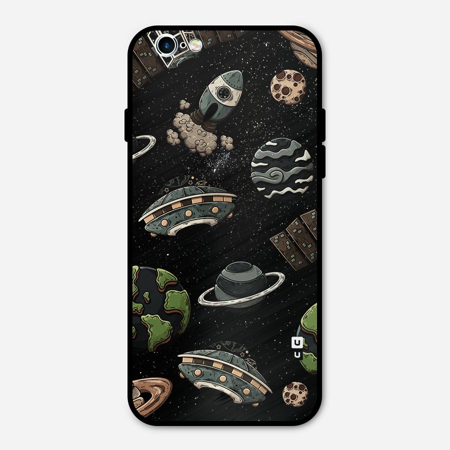 Cosmos Night Sky Anime Pattern Metal Back Case for iPhone 6 6s