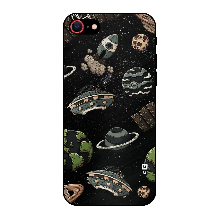 Cosmos Night Sky Anime Pattern Metal Back Case for iPhone 7