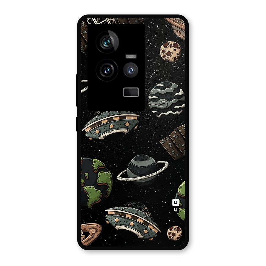 Cosmos Night Sky Anime Pattern Metal Back Case for iQOO 11 5G