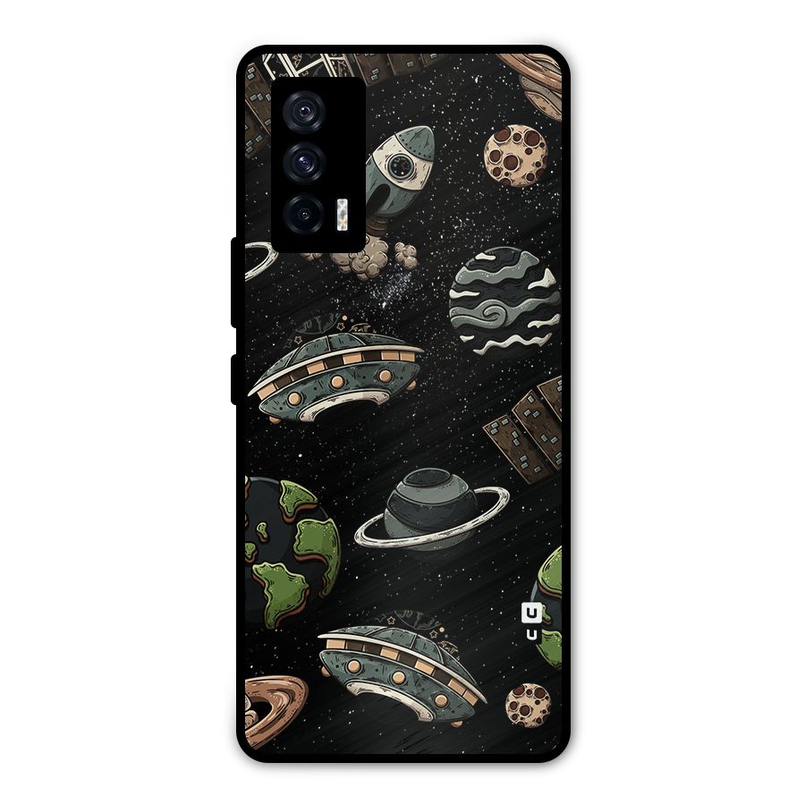 Cosmos Night Sky Anime Pattern Metal Back Case for iQOO 7 5G