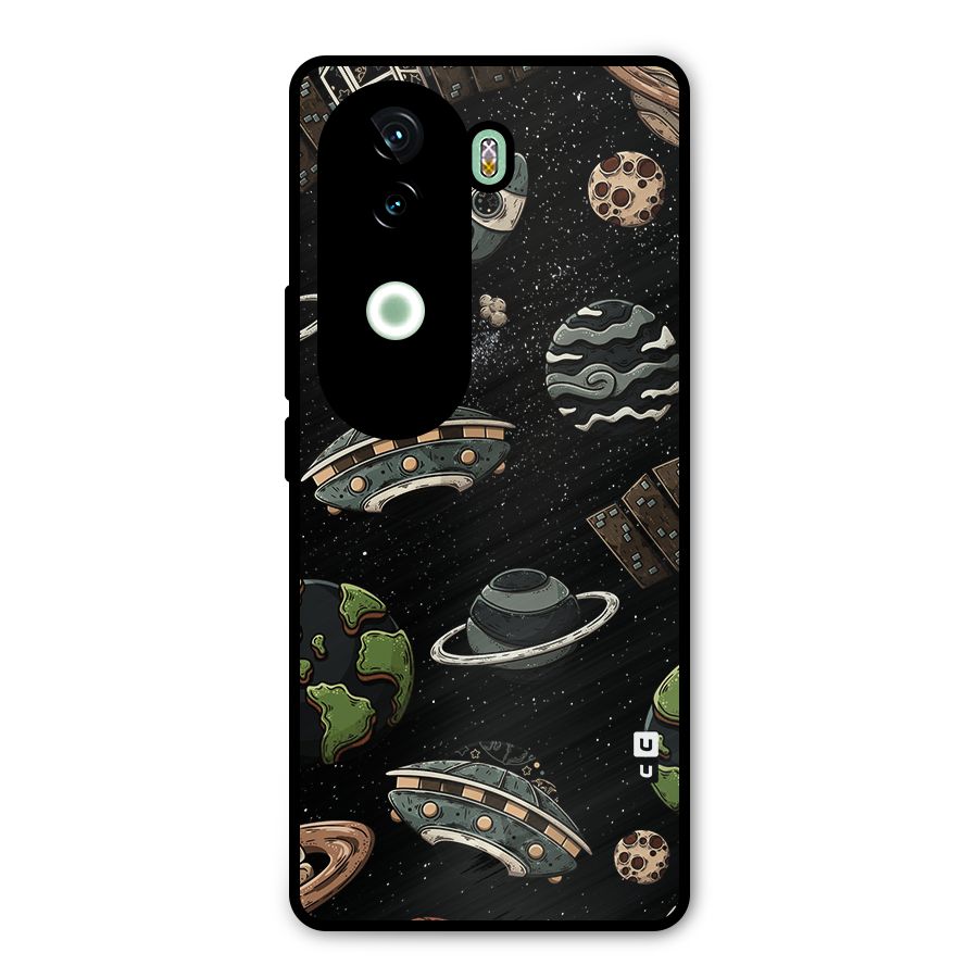 Cosmos Night Sky Anime Pattern Metal Back Case for iQOO Z9s