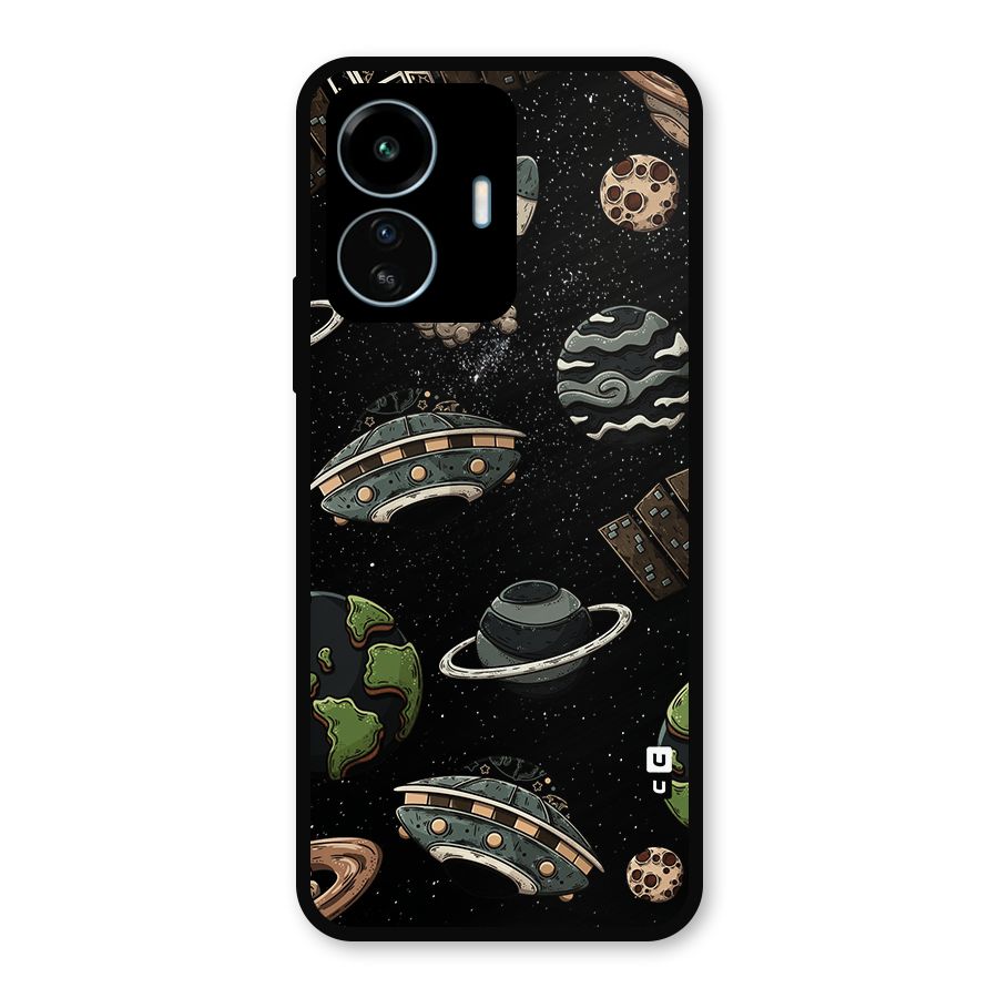 Cosmos Night Sky Anime Pattern Metal Back Case for vivo iQOO Z6 Lite 5G