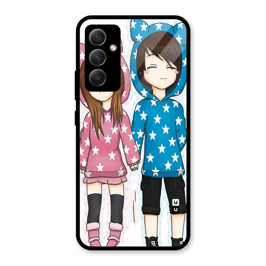 Couple In Stars Glass Back Case for Galaxy A34