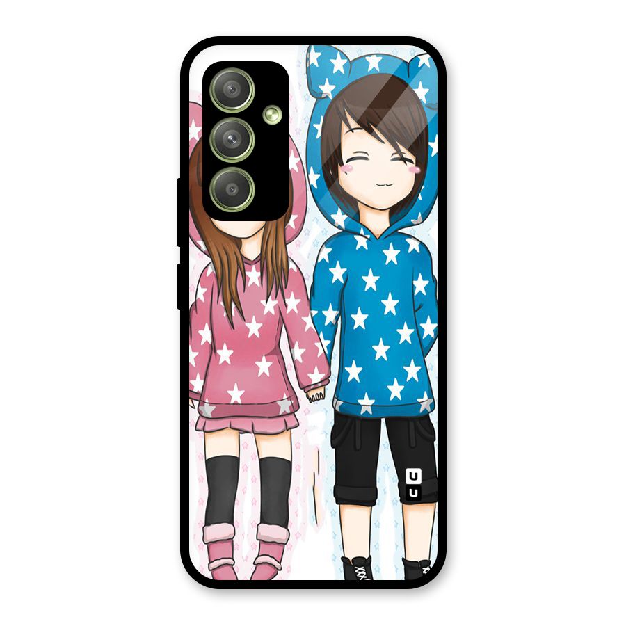 Couple In Stars Glass Back Case for Galaxy A54