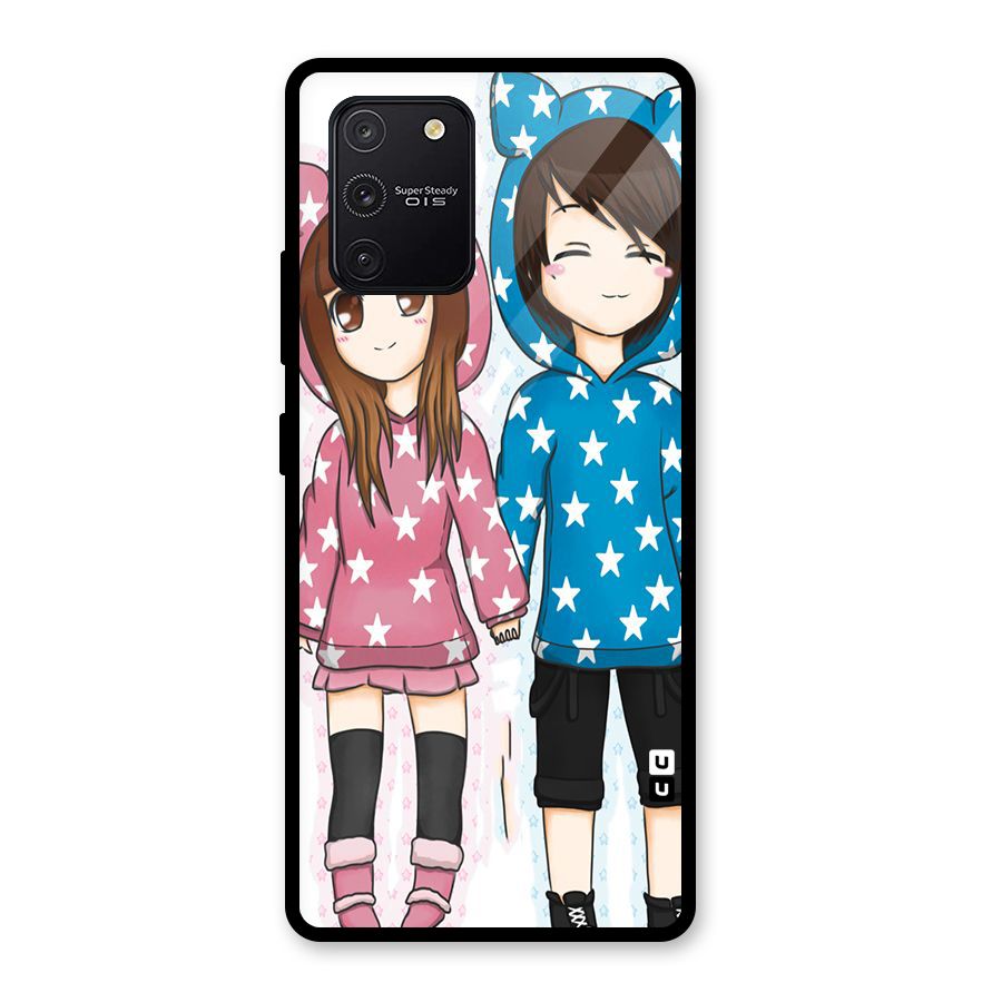 Couple In Stars Glass Back Case for Galaxy S10 Lite