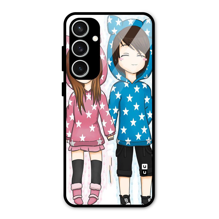 Couple In Stars Glass Back Case for Galaxy S23 FE