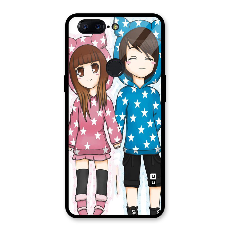 Couple In Stars Glass Back Case for OnePlus 5T