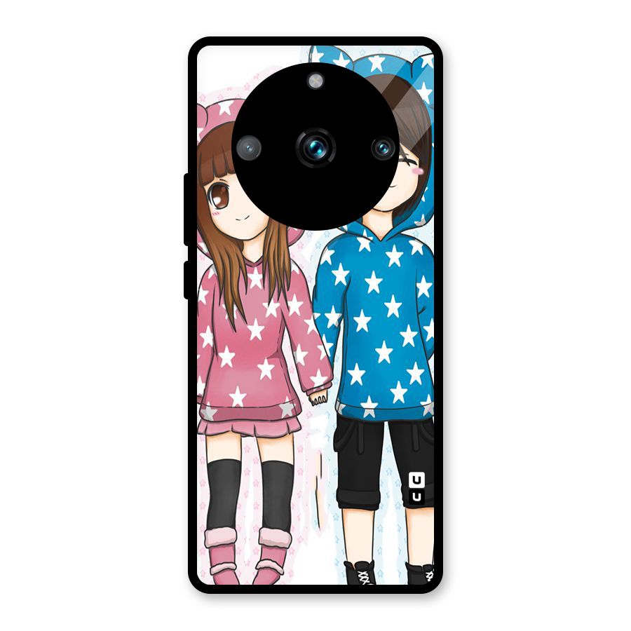 Couple In Stars Glass Back Case for Realme 11 Pro