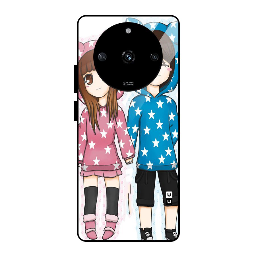 Couple In Stars Glass Back Case for Realme Narzo 60 5G