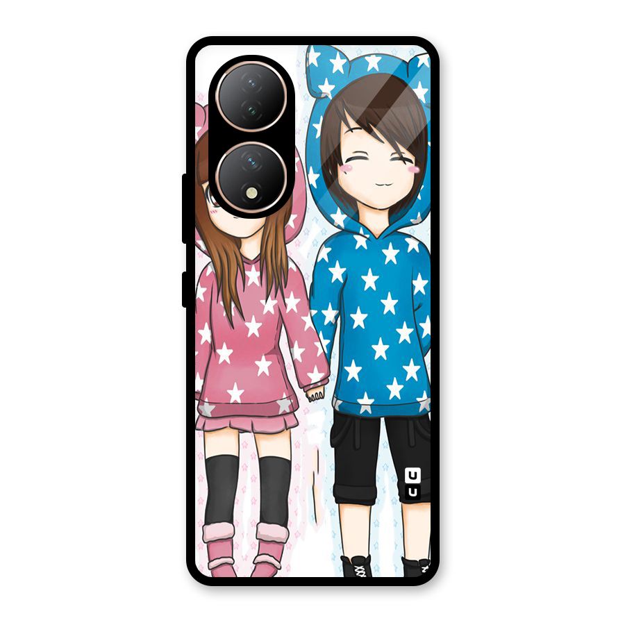 Couple In Stars Glass Back Case for Vivo Y100A