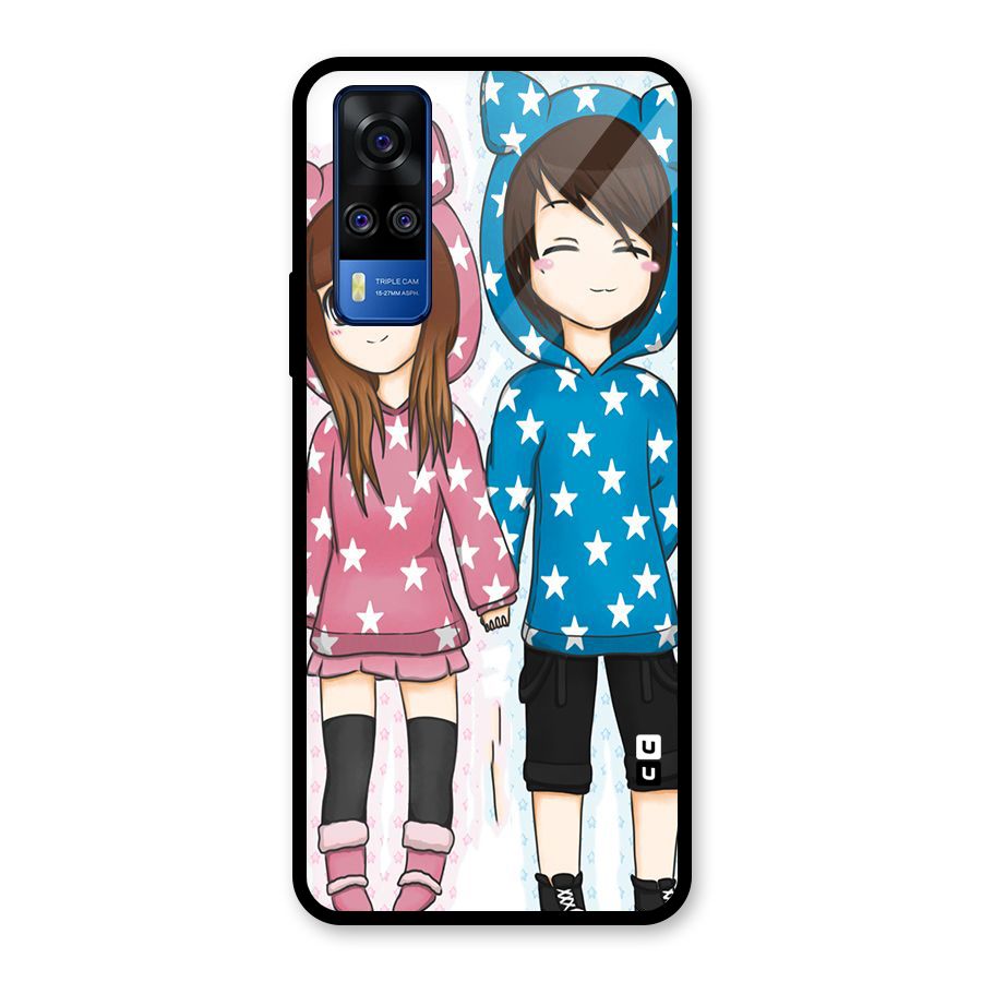 Couple In Stars Glass Back Case for Vivo Y31