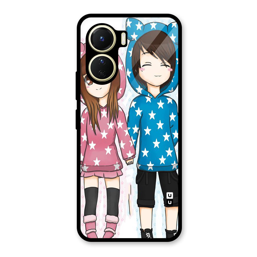 Couple In Stars Glass Back Case for Vivo Y56