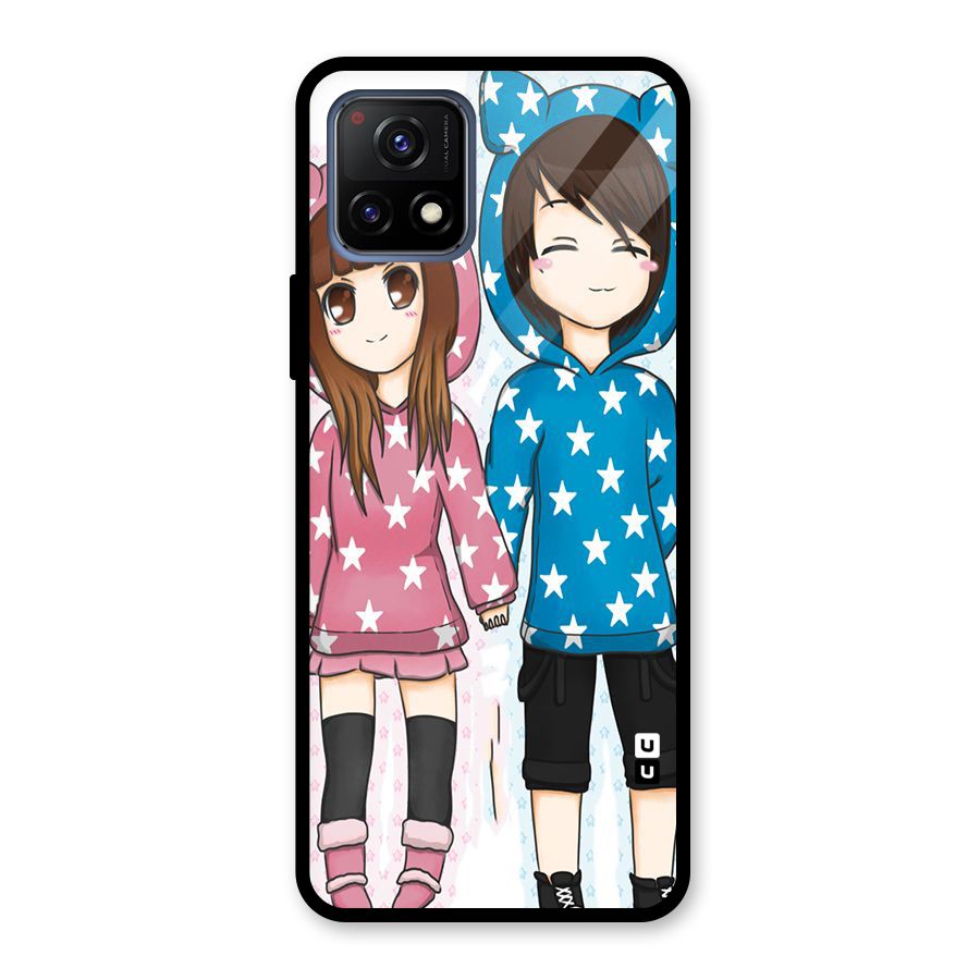 Couple In Stars Glass Back Case for Vivo Y72 5G