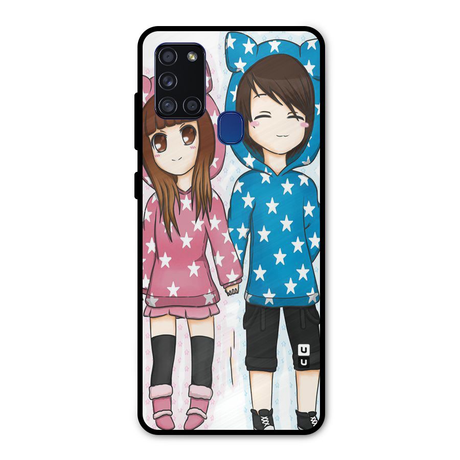 Couple In Stars Metal Back Case for Galaxy A21s