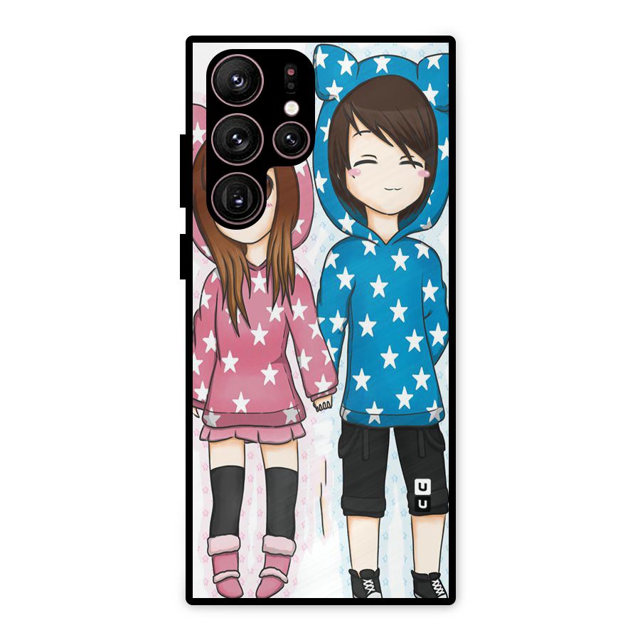 Couple In Stars Metal Back Case for Galaxy S22 Ultra 5G