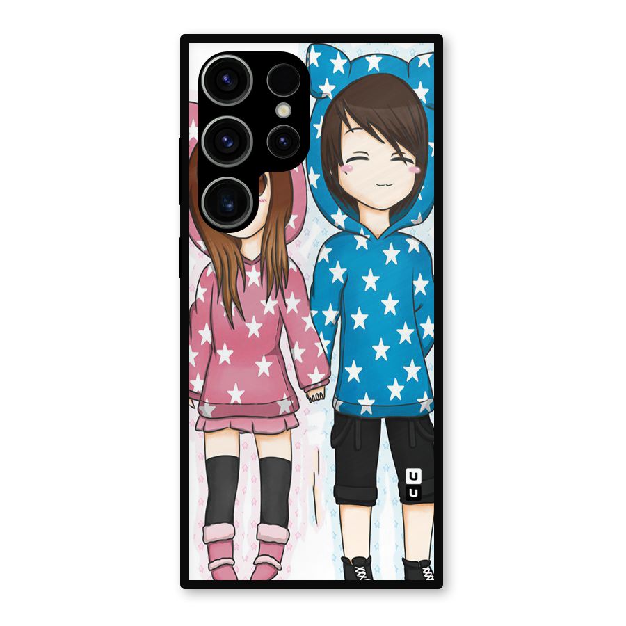 Couple In Stars Metal Back Case for Galaxy S23 Ultra
