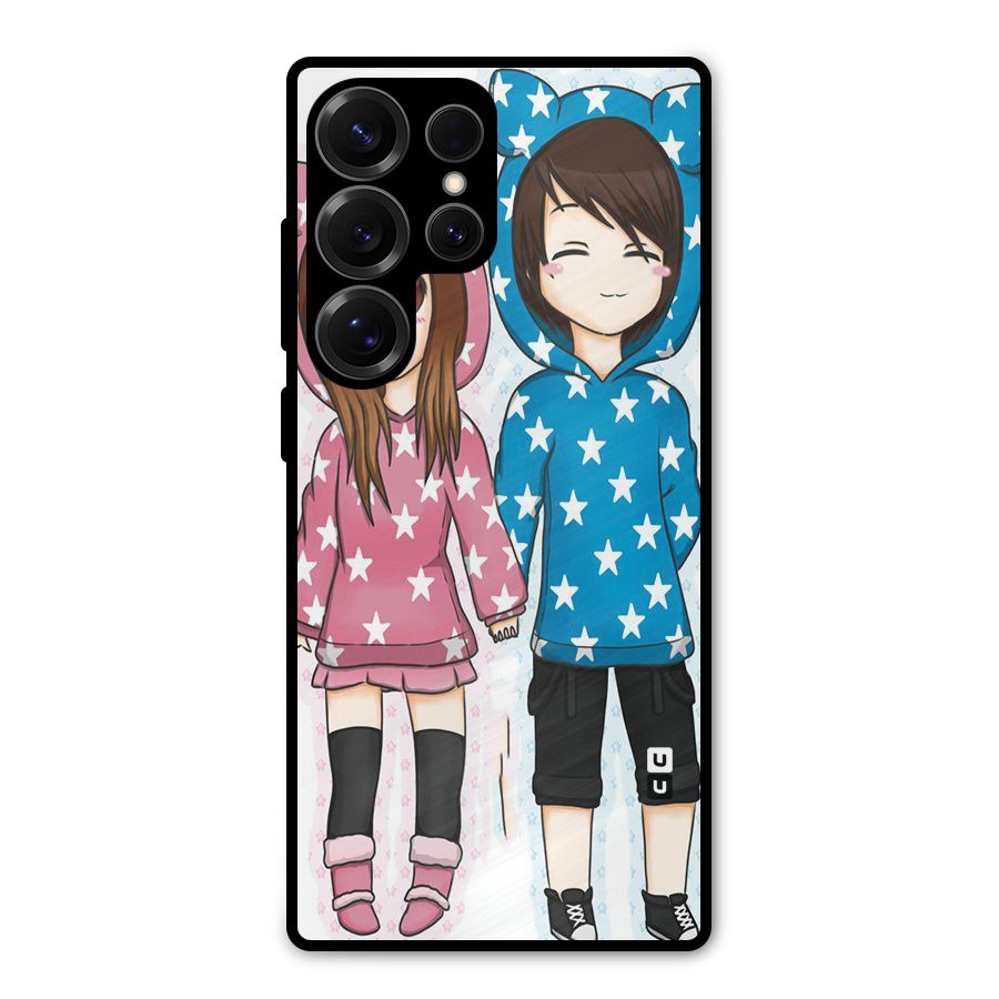 Couple In Stars Metal Back Case for Galaxy S25 Ultra