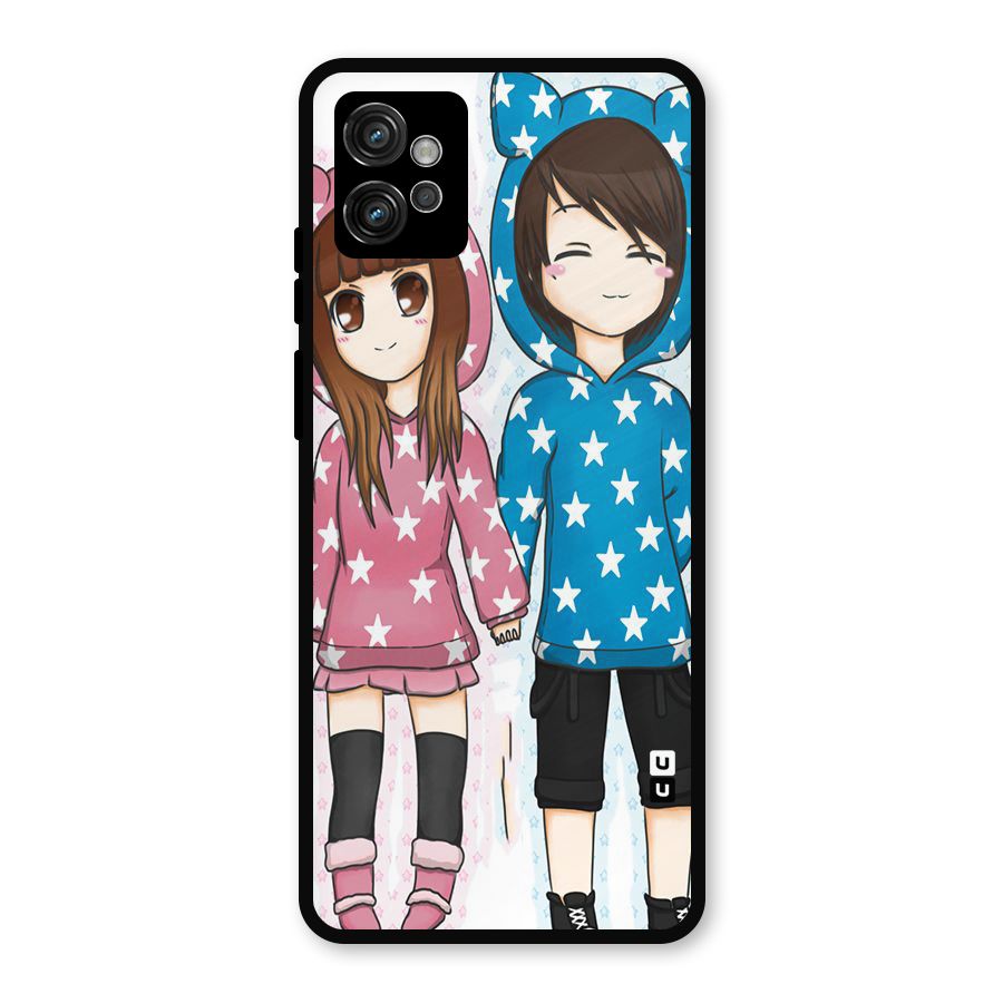 Couple In Stars Metal Back Case for Moto G32