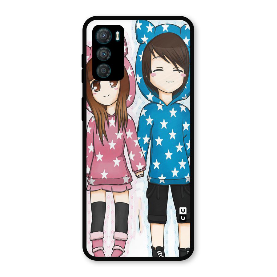 Couple In Stars Metal Back Case for Moto G42