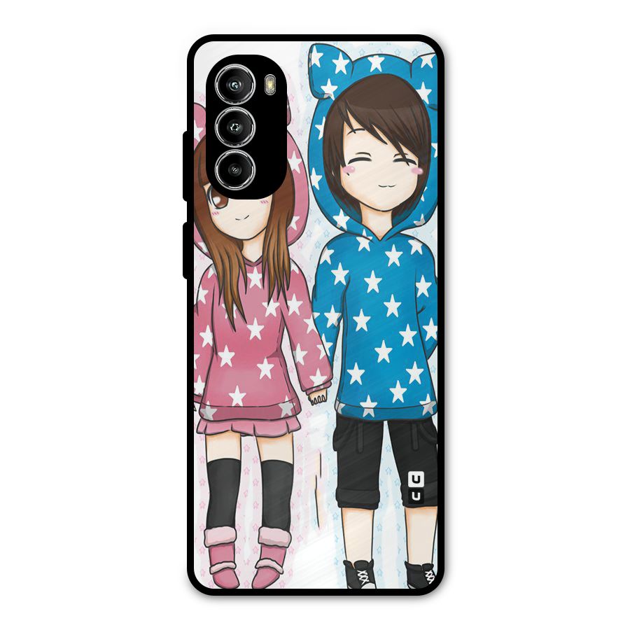 Couple In Stars Metal Back Case for Moto G82