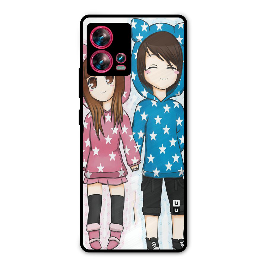 Couple In Stars Metal Back Case for Motorola Edge 30 Fusion