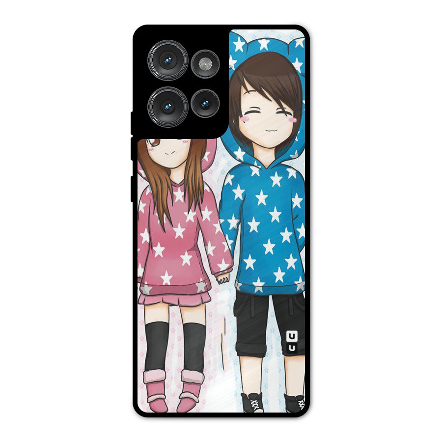 Couple In Stars Metal Back Case for Motorola Edge 50