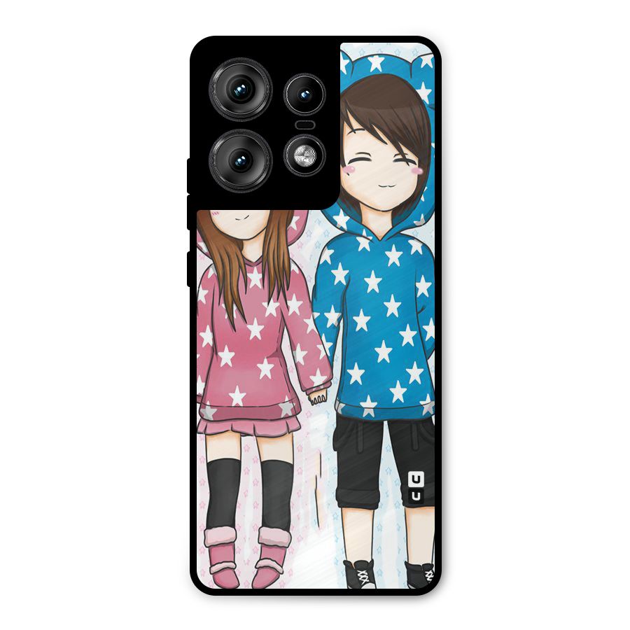 Couple In Stars Metal Back Case for Motorola Edge 50 Pro