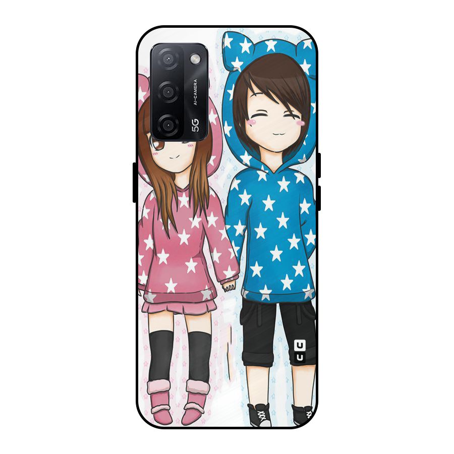 Couple In Stars Metal Back Case for Oppo A53s 5G