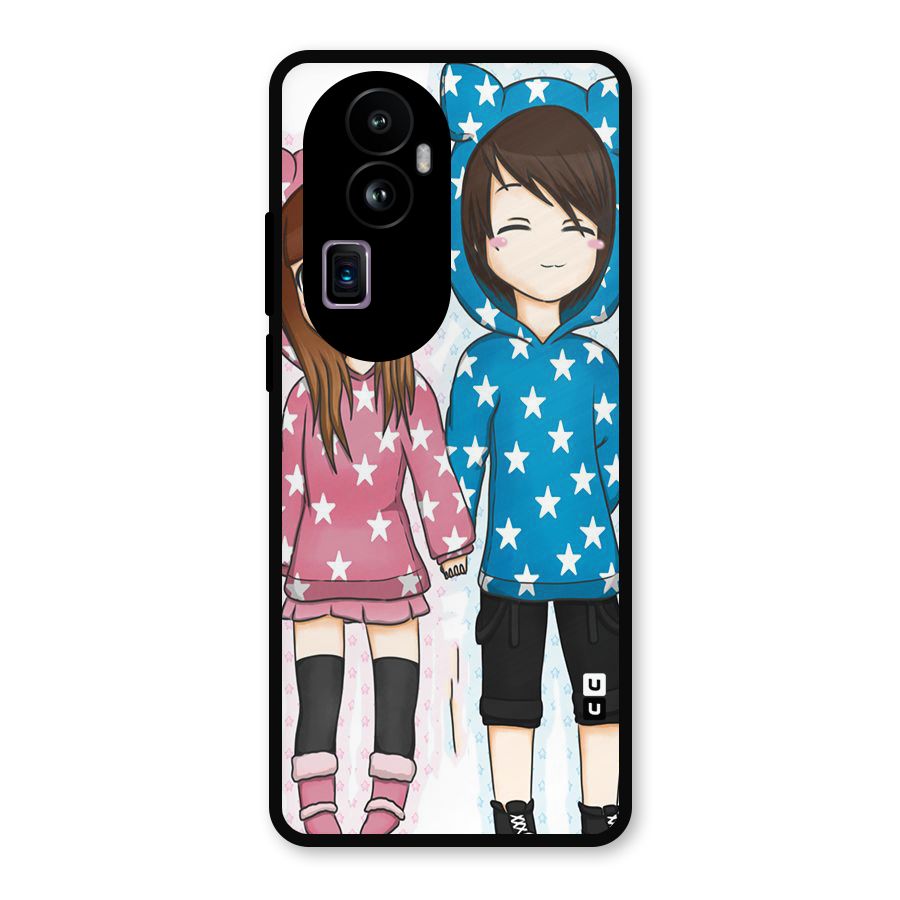 Couple In Stars Metal Back Case for Oppo Reno10 Pro Plus