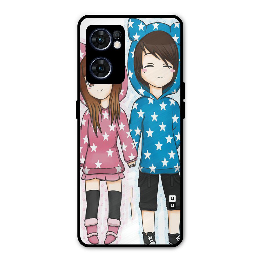 Couple In Stars Metal Back Case for Oppo Reno7 5G