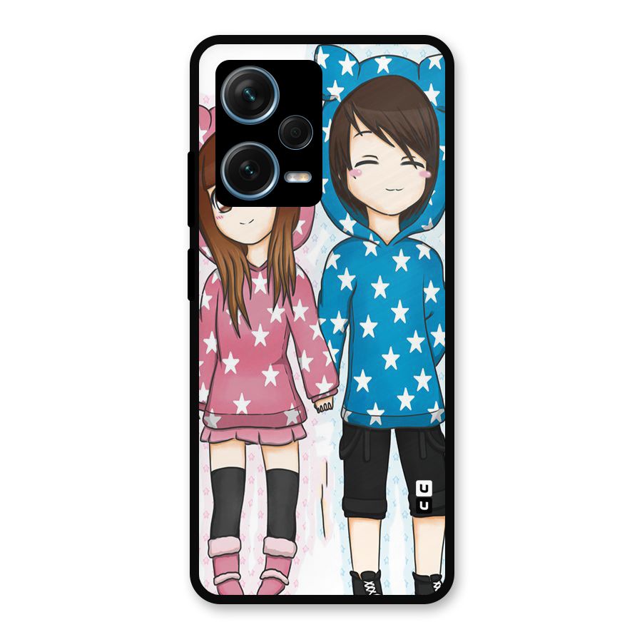 Couple In Stars Metal Back Case for Redmi Note 12 Pro Plus 5G