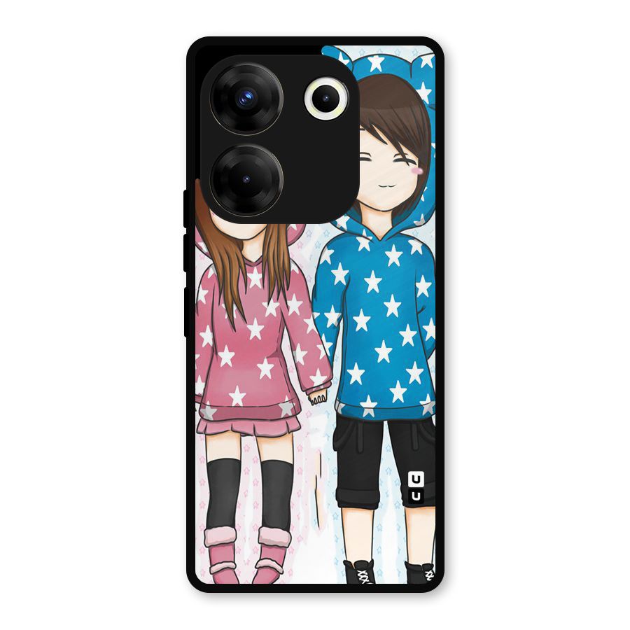 Couple In Stars Metal Back Case for Tecno Camon 20