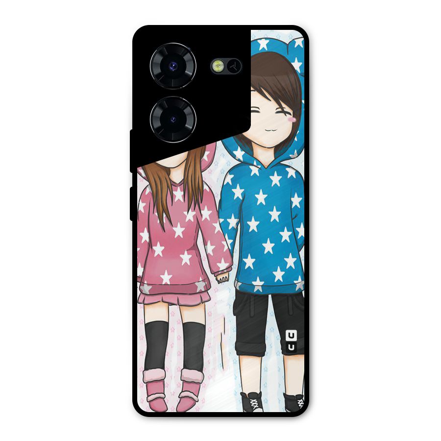 Couple In Stars Metal Back Case for Tecno Pova 5 Pro 5G