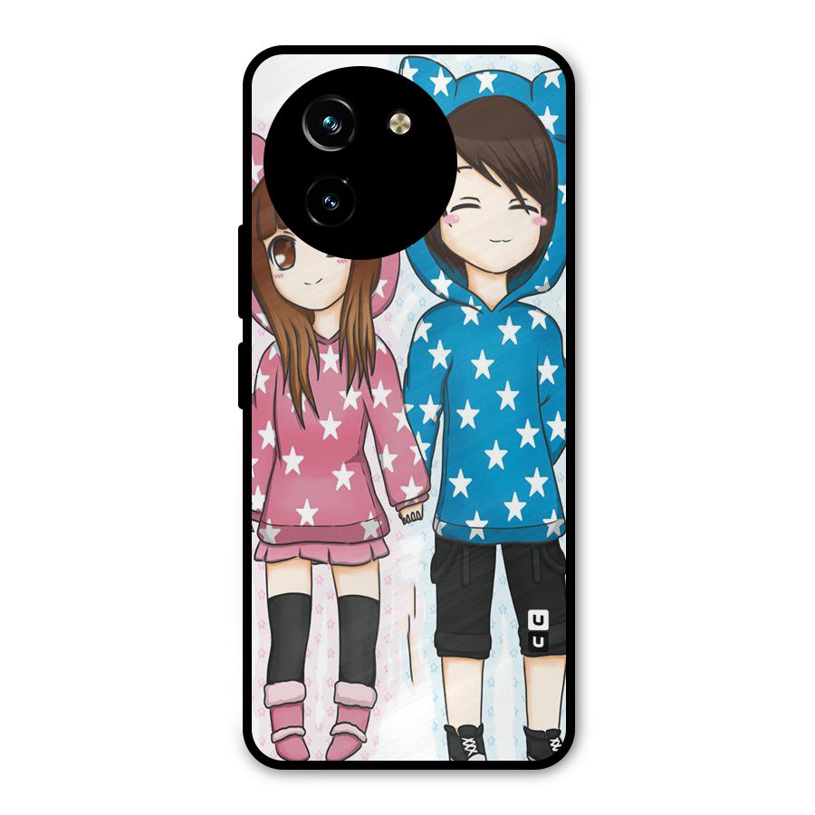 Couple In Stars Metal Back Case for Vivo T3x