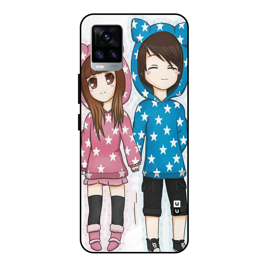 Couple In Stars Metal Back Case for Vivo V20 2021