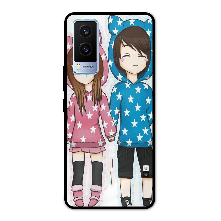 Couple In Stars Metal Back Case for Vivo V21e 5G