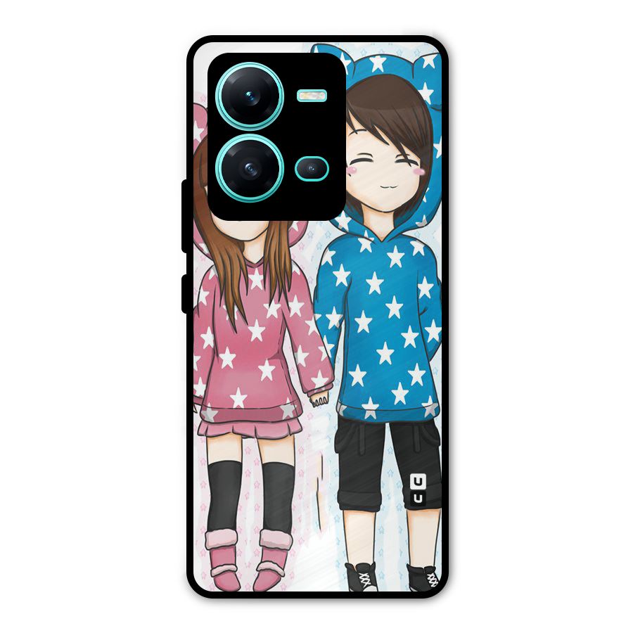 Couple In Stars Metal Back Case for Vivo V25