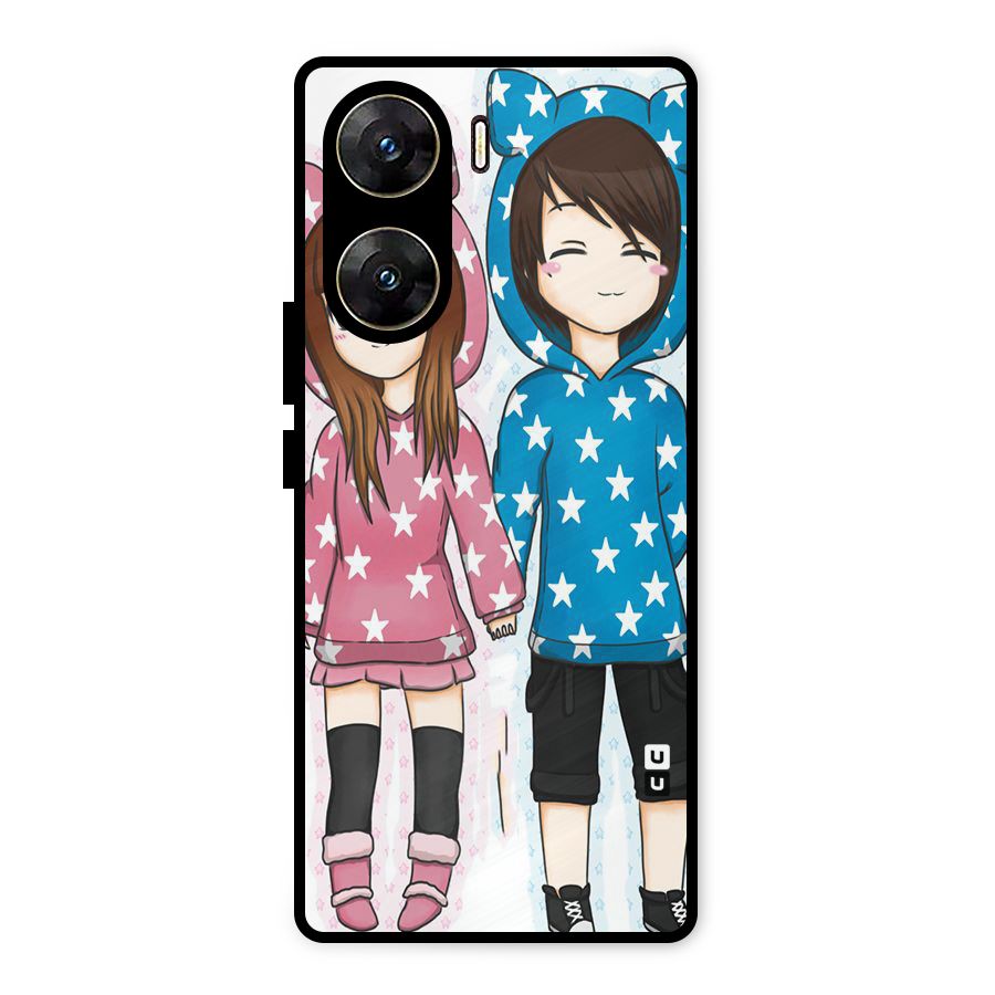 Couple In Stars Metal Back Case for Vivo V29e