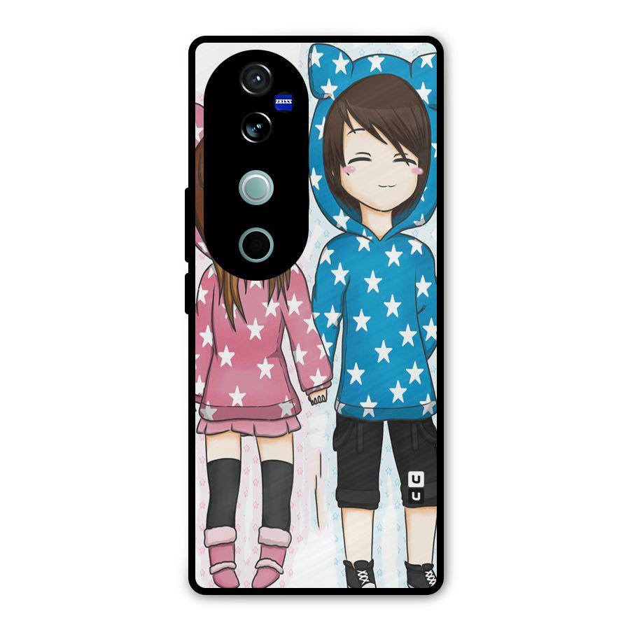 Couple In Stars Metal Back Case for Vivo V40 Pro